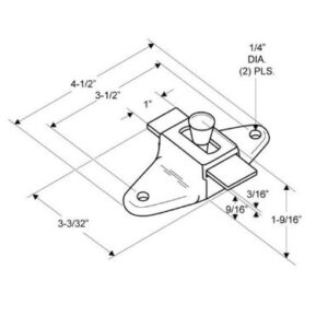 Latch Chrome Plated Die Cast Oval - Image 2