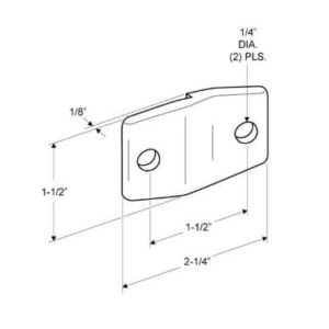 Bracket Flat Chrome 4 pk - PA165 - Image 2