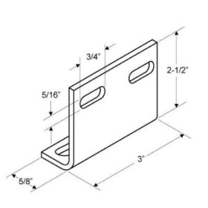 Bracket for Floor - 3" Width - PA99 - Image 2
