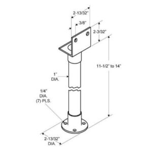 Partition Pilaster Post - Stainless Steel - Image 2