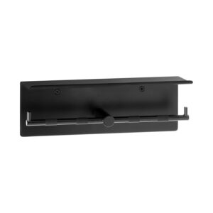 Matte Black Toilet Tissue Dispenser  With Shelf - PA B540-MB