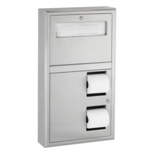 Seat Cover Toilet Paper Dispenser Combo